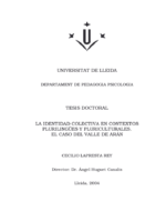 La Identidad colectiva en contextos plurilingües y pluriculturales