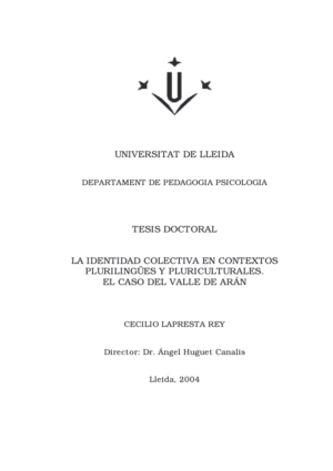 La Identidad colectiva en contextos plurilingües y pluriculturales