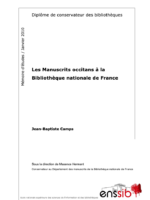 Les manuscrits occitans à la Bibliothèque nationale de France