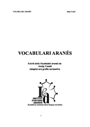 Vocabulari aranés