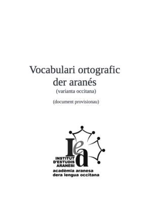 Vocabulari ortografic der aranés